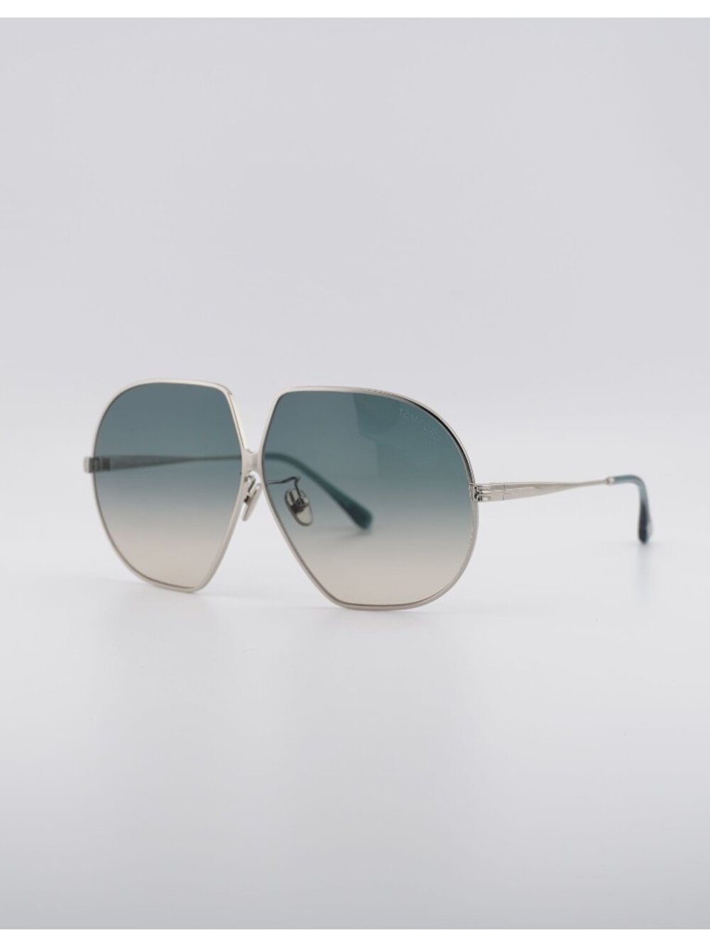Tom Ford Tara FT0785 16P Sunglasses Palladium Butterfly Frame, Green Lenses